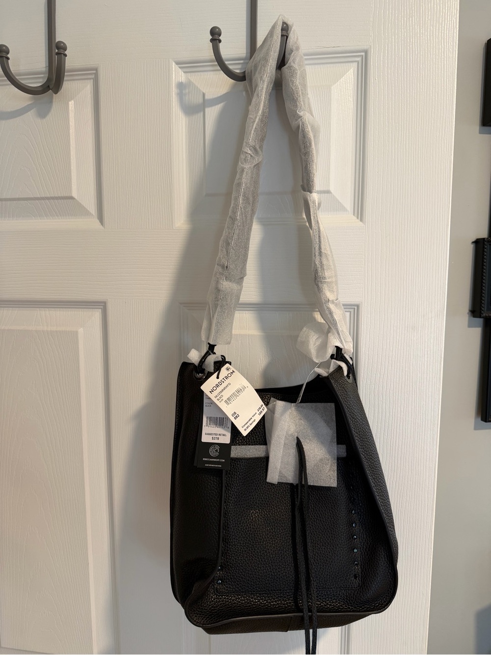 Rebecca Minkoff Black Pebbled Leather Crossbody Bag
